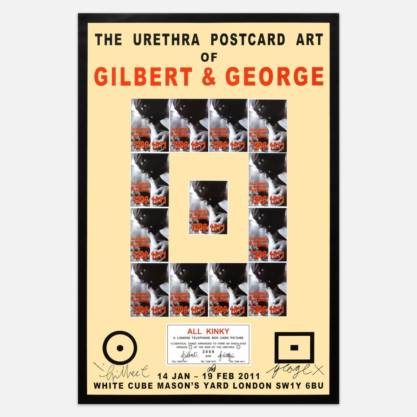 ‘ALL KINKY’ – WHITE CUBE (2011) *SIGNED* EXHIBITION POSTER