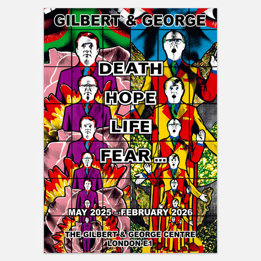 DEATH HOPE LIFE FEAR...  POSTER 'DEATH' & 'LIFE' *SIGNED*