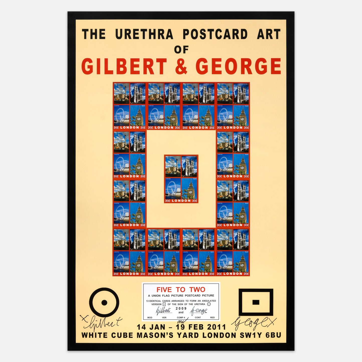 ‘FIVE TO TWO’ – WHITE CUBE (2011) *SIGNED* EXHIBITION POSTER