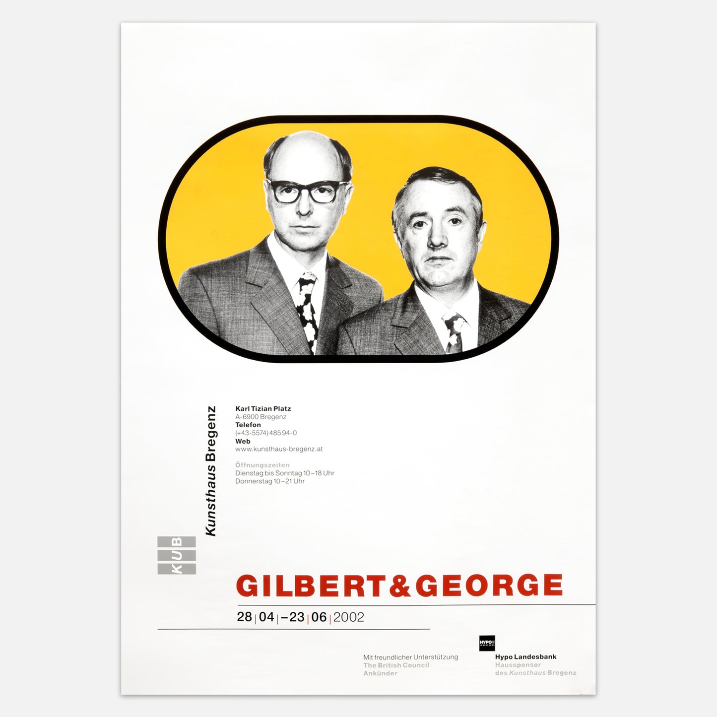 GILBERT & GEORGE KUNSTHAUS BREGENZ (2002) ORIGINAL EXHIBITION POSTER