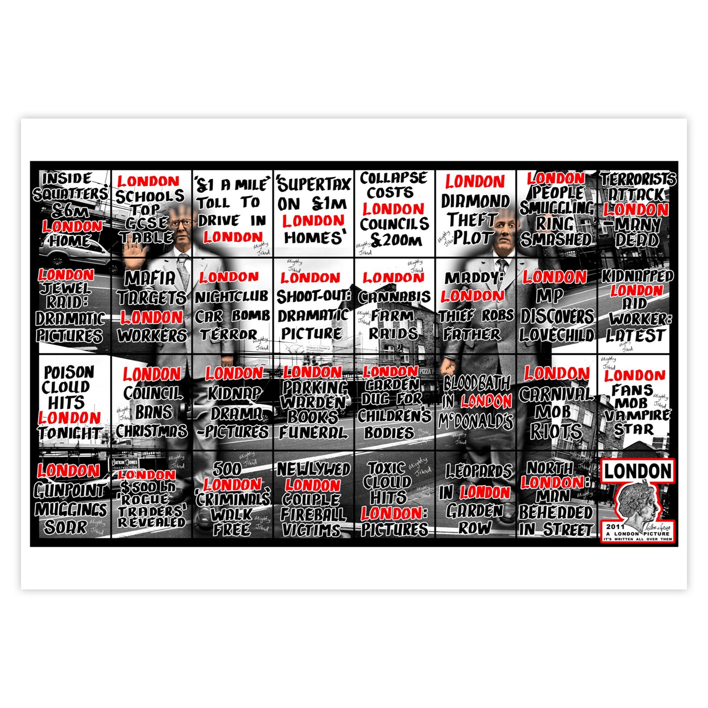 GILBERT & GEORGE ART POSTCARDS (SET OF 16)