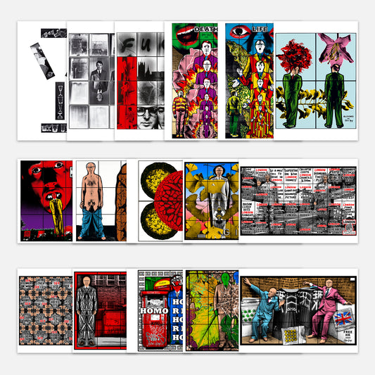 GILBERT & GEORGE ART POSTCARDS SET (OF 16)