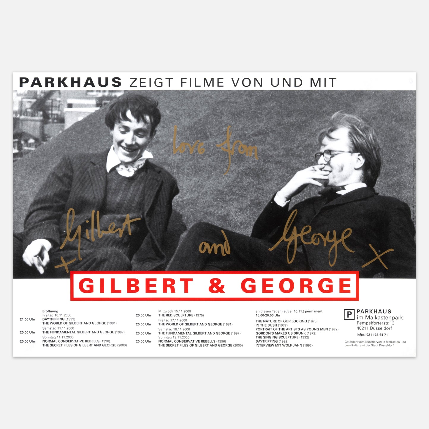 PARKHAUS DÜSSELDORF (2000) *SIGNED* ORIGINAL POSTER