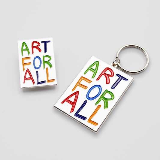 'ART FOR ALL' Badge & Keyring Set