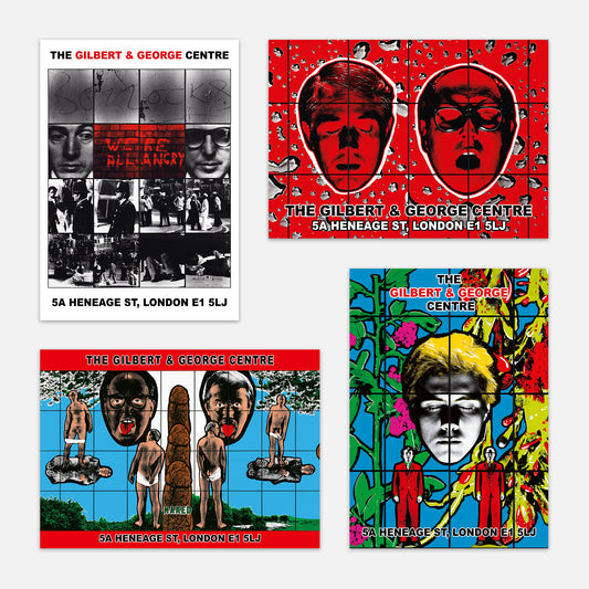 GILBERT & GEORGE ART POSTERS (SET OF 4) *SIGNED*