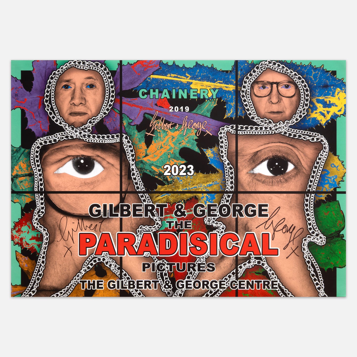 THE GILBERT & GEORGE CENTRE: GILBERT & GEORGE – PARADISICAL PICTURES (SET OF 3) POSTERS *SIGNED* (2023)