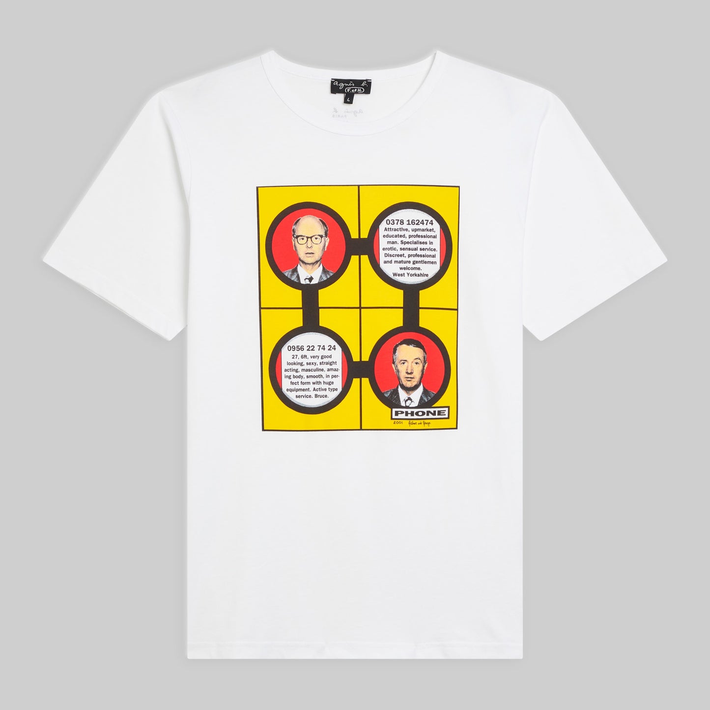 Gilbert & George 'NEW HORNY' T-Shirt by agnes b.