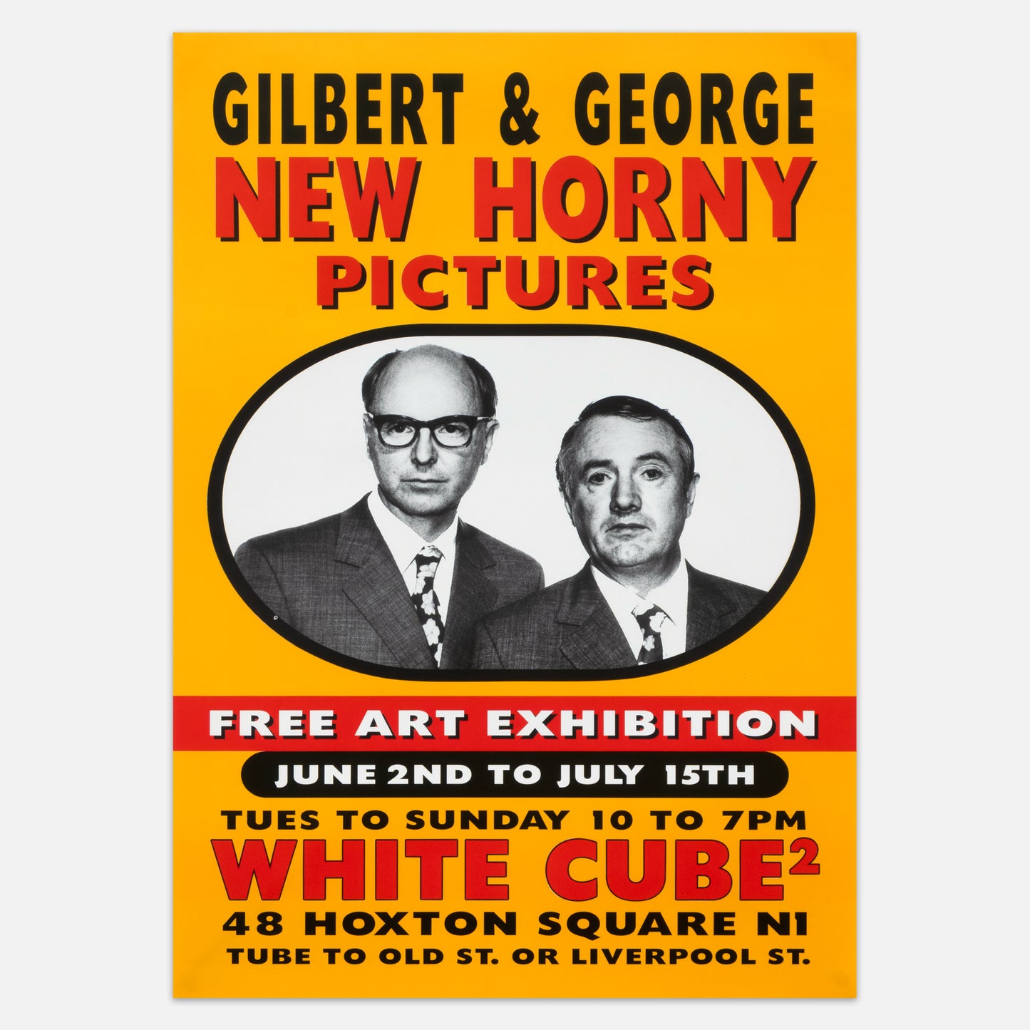 'NEW HORNY PICTURES' – WHITE CUBE (2001) ORIGINAL EXHIBITION POSTER